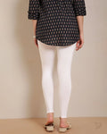 Bamboo Modal Ankle Legging - White