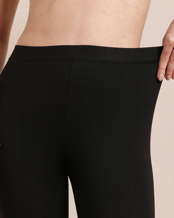 Cotton Ankle Legging - Carbon Black