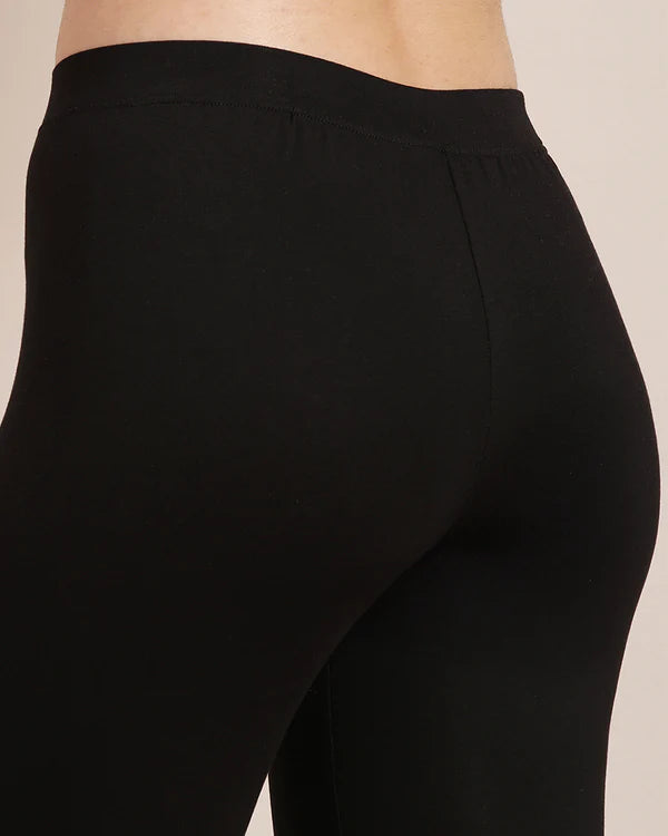 Cotton Ankle Legging - Carbon Black