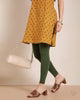 Cotton Ankle Legging - Green Tree