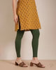Cotton Ankle Legging - Green Tree
