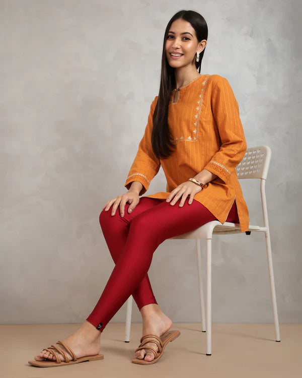 Shimmer Legging - Red Velvet
